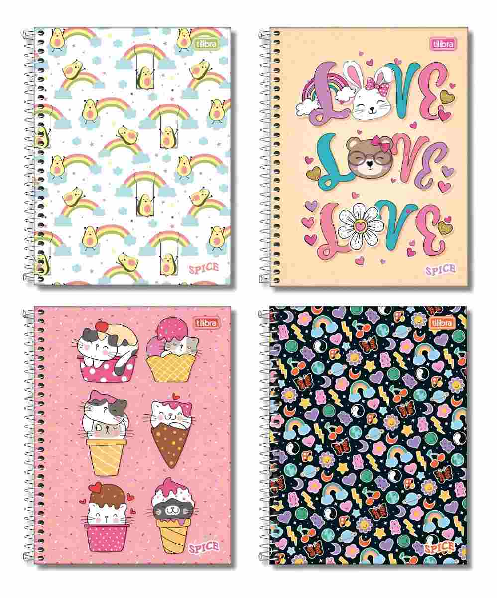 CADERNO C.D 1X1 SPICE FEM